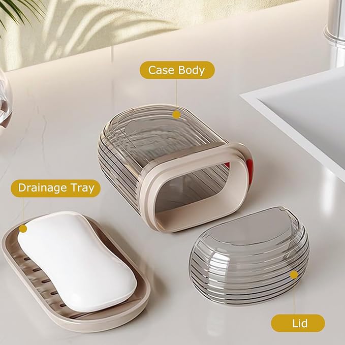 Toothbrush Travel Case - Portable Travel Toothbrush Holder, Toothbrush and Toothpaste Travel case - Large Tooth Brush Cover for Travel, Ideal for Trip, Dorm, Camping, Hiking and Bathroom (Black)