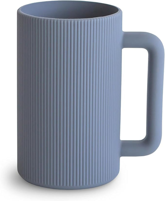 mushie Baby Bath Rinse Cup | 100% Food Grade Silicone | Shampoo & Body Washing Rinser Cup For Kids (Tradewinds)