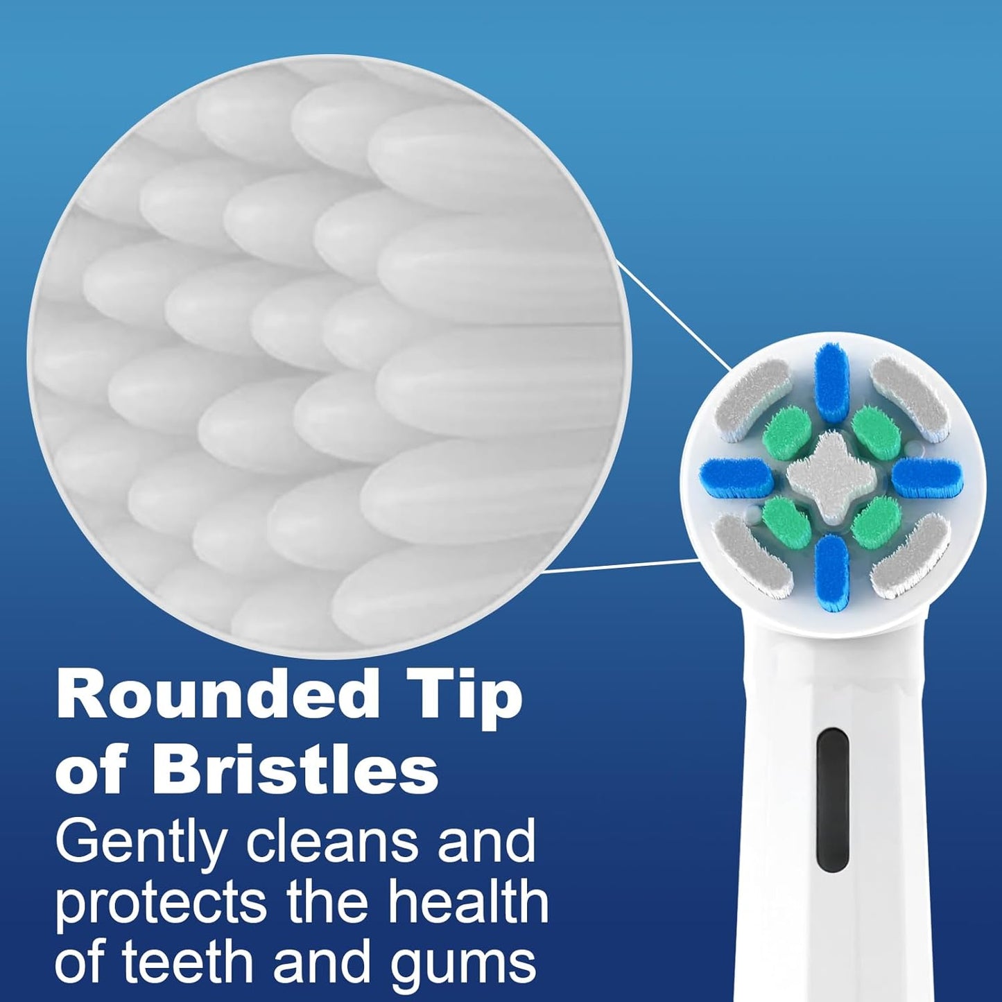 IO Replacement Heads Compatible with Oral b IO 2/3/4/5/6/7/8/9/10 Series Electric Toothbrush, Brush Heads Refills Compatible with Oral B IO for Teeth Clean (6 Black/White)