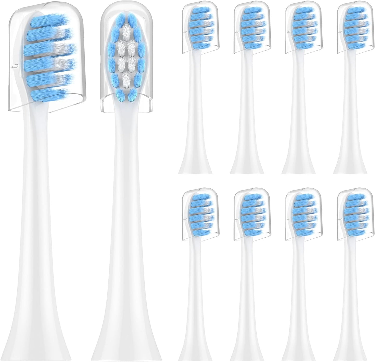 2024 Upgraded, MRYUESG Extra-Soft Toothbrush Replacement Heads Compatible with Philips Sonicare for Sentive Gum, 10 Pack, Electric Brush Head for Phillips Plaque Control