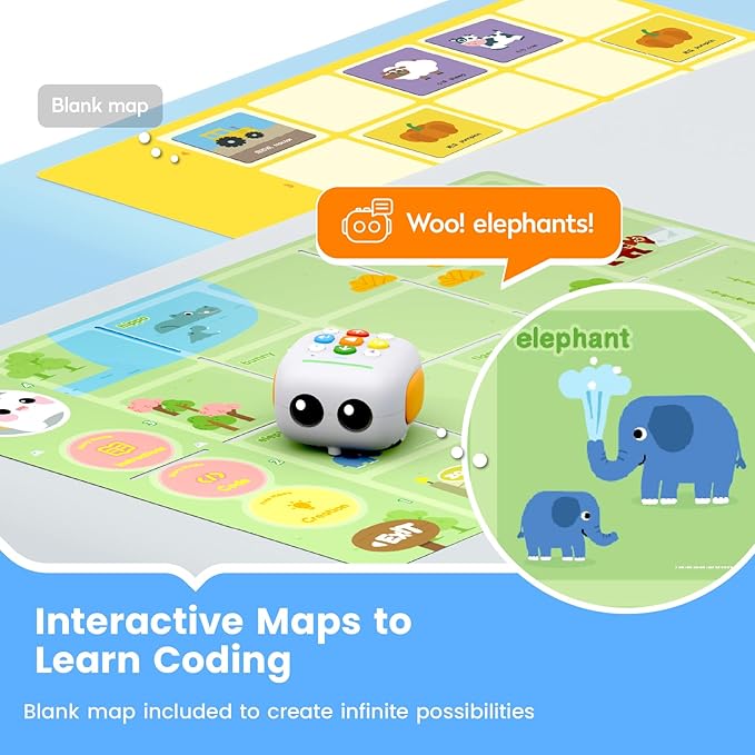 TaleBot Basic Robot Toy for Kids Ages 3-5, Screen-Free STEM Toys for Kids Learn to Code, Interective Learning Toys for Toddlers, Homeschool&Classrrom Pre-K, Best Gift for Boys and Girls