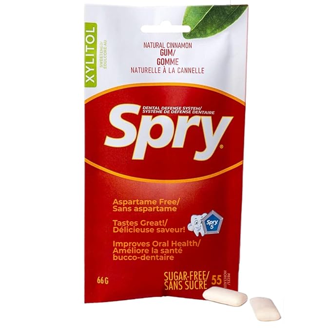 Spry On The Go Fresh Natural Xylitol Chewing Gum Dental Defense System - Aspartame-Free, Sugar-Free, Non-GMO (Variety, 55 Count - Pack of 3)