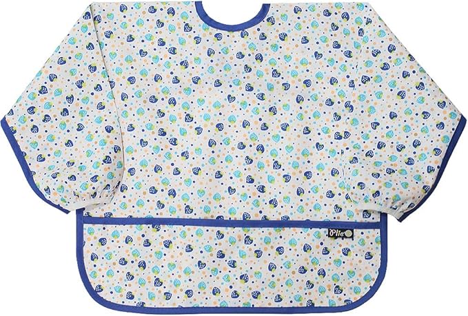 Long Sleeve Waterproof Bib for Toddlers – Soft Feeding Smock for Baby Mealtime, Self-Feeding,BPA-Free, Easy Clean