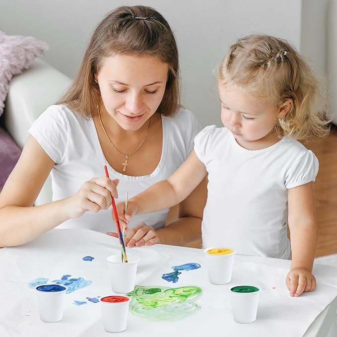 100 Pack 3 oz Paper Cups, Disposable Bathroom Cups, Small Mouthwash Cup White Paper Drinking Cup for Party,Picnic,Travel and Events