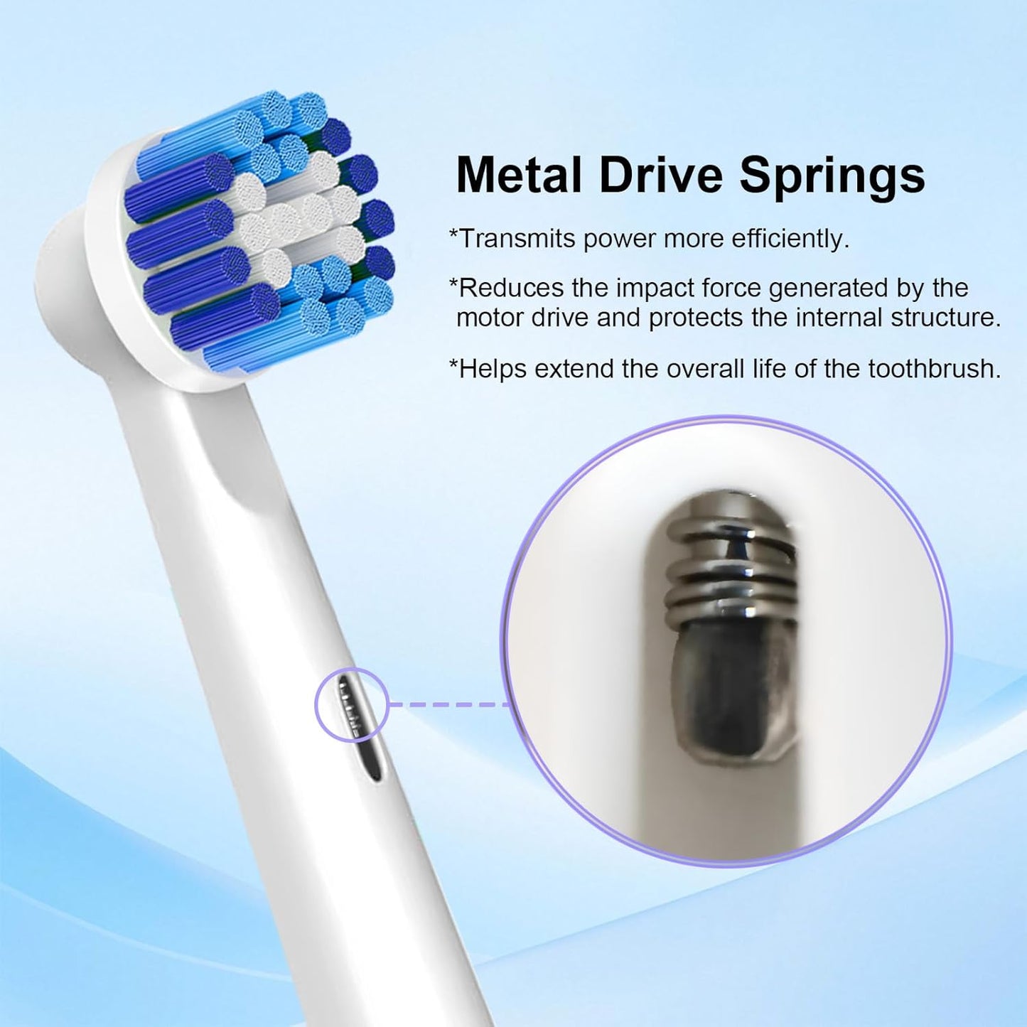 Replacement Brush Heads Compatible with Oral-B, 16pcs Professional Electric Toothbrush Heads for Oral B Replacement Heads Refill Pro100/1000/1500/4000/5000/7000/8000/9600 Etc.