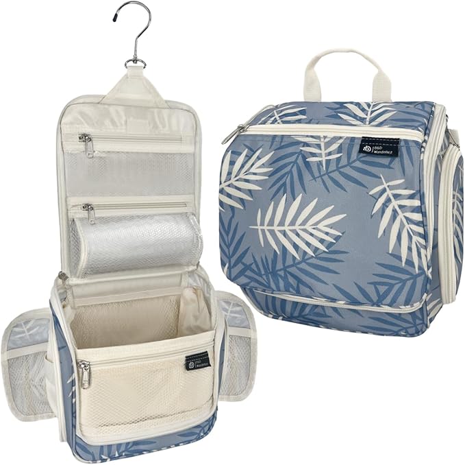 DD D&D Wanderlust D&D Hanging Travel Toiletry Bag for Men and Women – Cosmetics, Makeup and Toiletries Organizer Kit with 10 Compartments