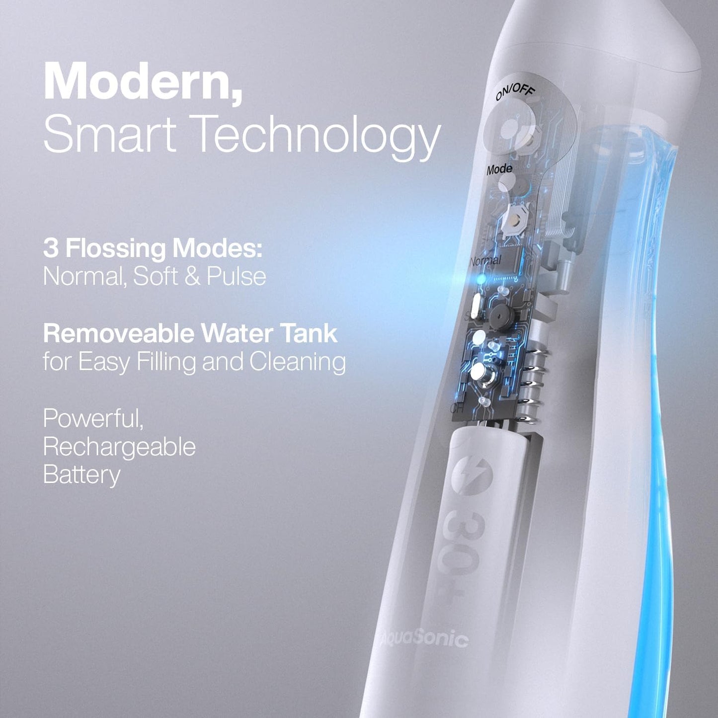 AquaSonic Water Flosser - Cordless Rechargeable Water Flossers for Teeth Cleaning - Waterproof Aqua Flosser, Portable Oral Irrigator for Dental Cleaning with 5 Jet Tips – Braces Home Travel.