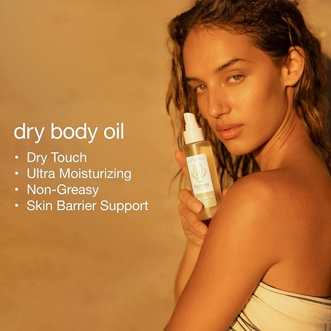 HUME SUPERNATURAL Dry Body Oil Spray - Moisturizing Oil for Dry Skin, After Shower Body Oils for Women and Men, Nourishing, Hydration, Glow, Vanilla Daze, 2-Pack