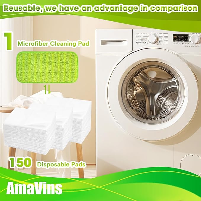 3 Pack Reusable Mop Pads for Swiffer WetJet Mops, Wet Jet Pads Refills, 12 inch Washable Microfiber Mop Pads Up to 200+ Floor Cleaning for Floor Cleaning Wet Dry Use for Any Floor Types