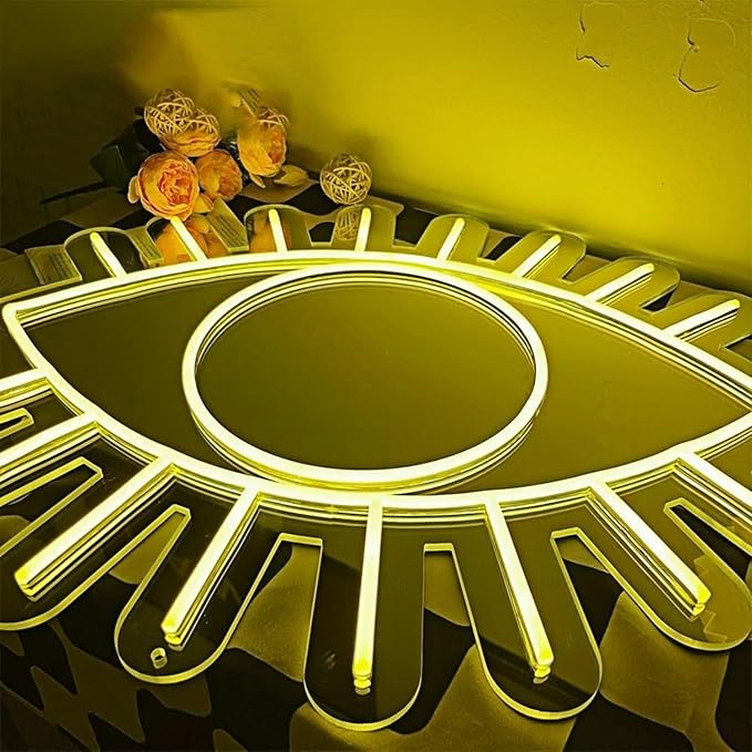 LED Mirror Neon Lights Light Up Dressing Mirror Cat/Shine Heart/Bat/Butterfly Shape Neon Mirror Sign for Modern Home Girl Room Bathroom Salon Wall Art Decor Gift For Girlfriend USB Powered