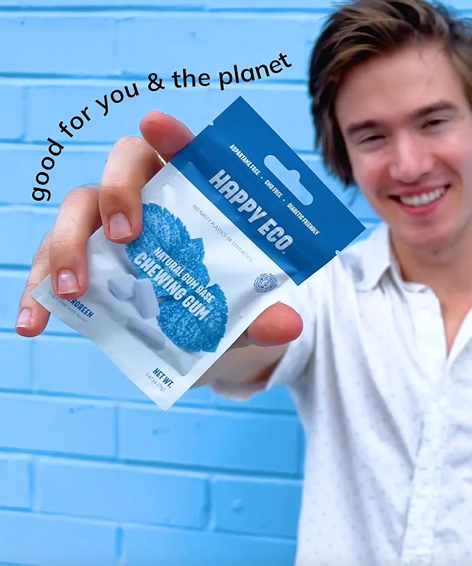 Sugar Free Natural Chewing Gum (84 Pcs) - Xylitol Gum with Stevia - Aspartame Free - All Natural Gum - Vegan, Gluten Free Keto - Spearmint