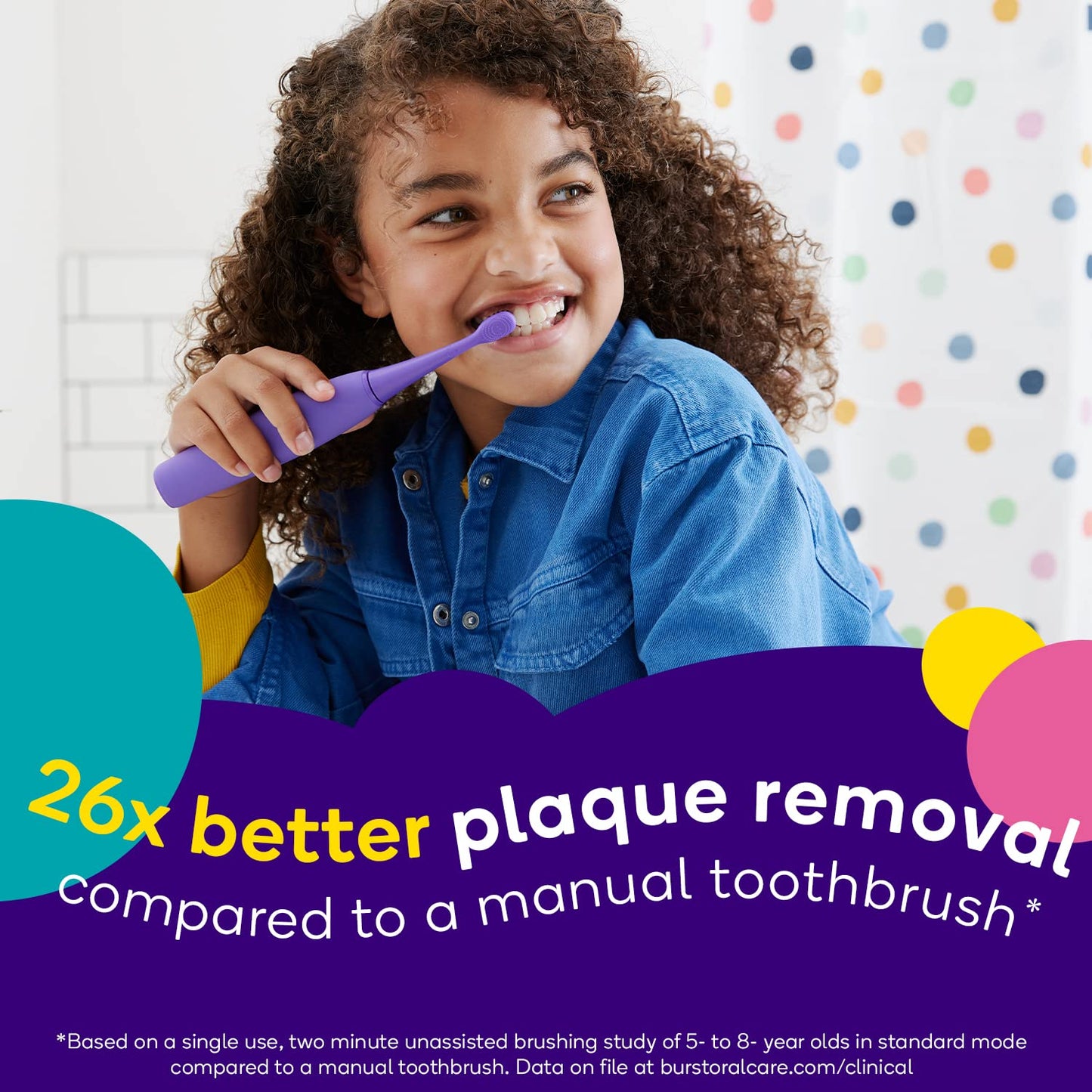 BURST Genuine Replacement Heads for Kids Electric Toothbrush (Purple/3 Pack) | Perfect Fit | Ultra Soft Bristles | 9 Months of Supply