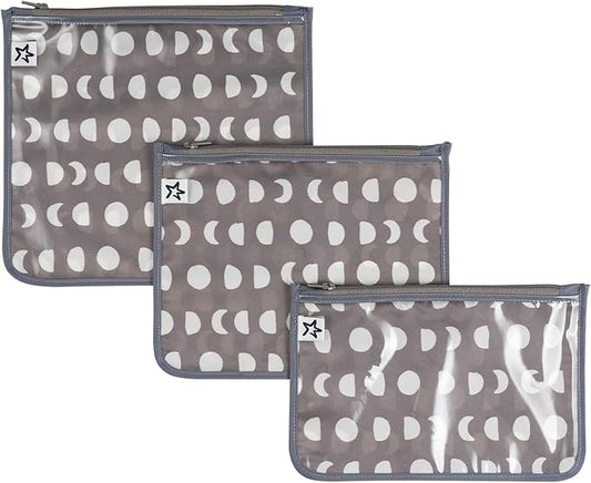 Tiny Twinkle Diaper Bag Organizing Pouches | Mess-Proof Clear Front Travel Organizer Bags | TSA Approved Toiletry Bag Set for Baby and Mom Essentials