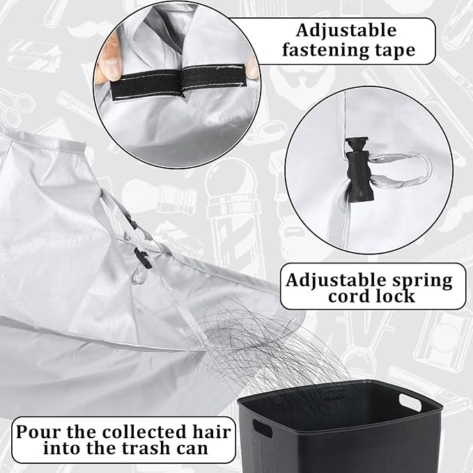 FEBSNOW Hair Cutting Cloak Cape, Professional Adjustable Haircut Cape Foldable Umbrella for Adults Kids Home Salon Barber Hairdressing Supplies