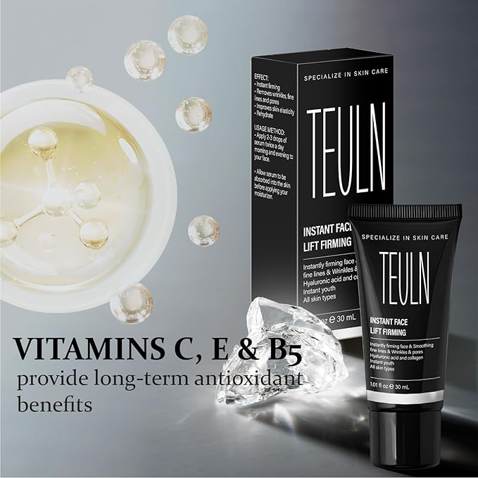 Instant Face Lift Cream,Instant Face Tightener,Smoothing Fine Lines, Deep Wrinkles and Pores ，Rapidly Improves the Look of Aged Skin 1.01oz