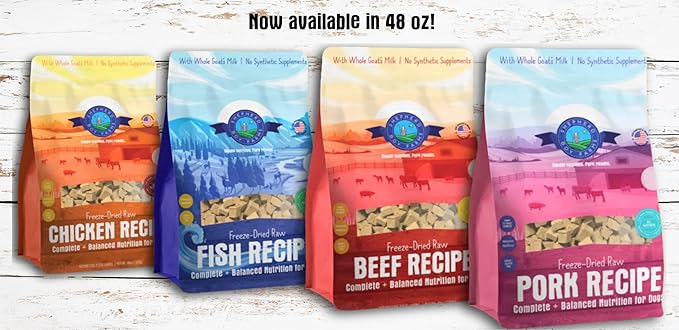 Shepherd Boy Farms Freeze Dried Raw Dog Food, Chicken Recipe, All Natural, No Synthetics, Made in USA with Goat's Milk & Organic Produce, High Protein, Complete Meal (48oz)