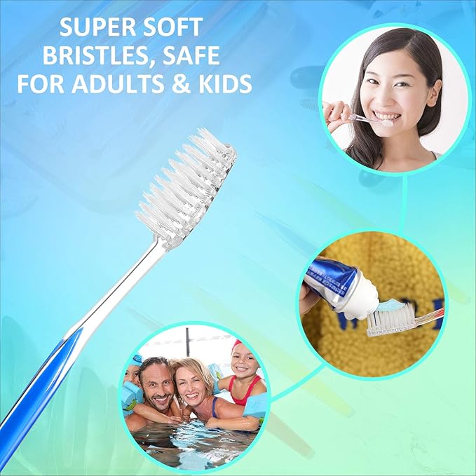 Patelai Disposable Toothbrushes Individually Wrapped Toothbrushes Medium Soft Bristle Tooth Brush Manual Disposable Travel Toothbrush Set for Adults Kids Travel Toiletries, 4 Colors (200 Pieces)