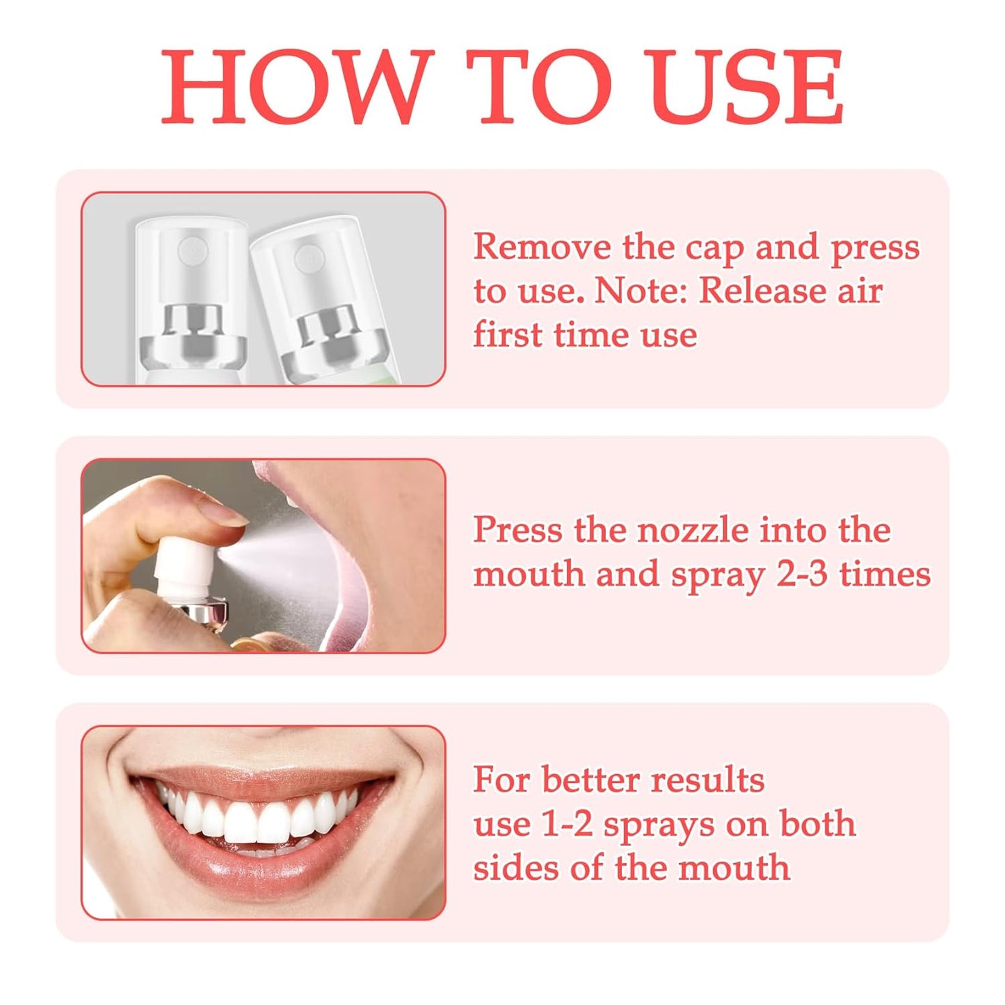 6 Count Breath Spray,Dry Mouth Spray,Breath Freshener,Peach,Grapes and Various Fruit Flavors 0.74 fl.oz/Bottle