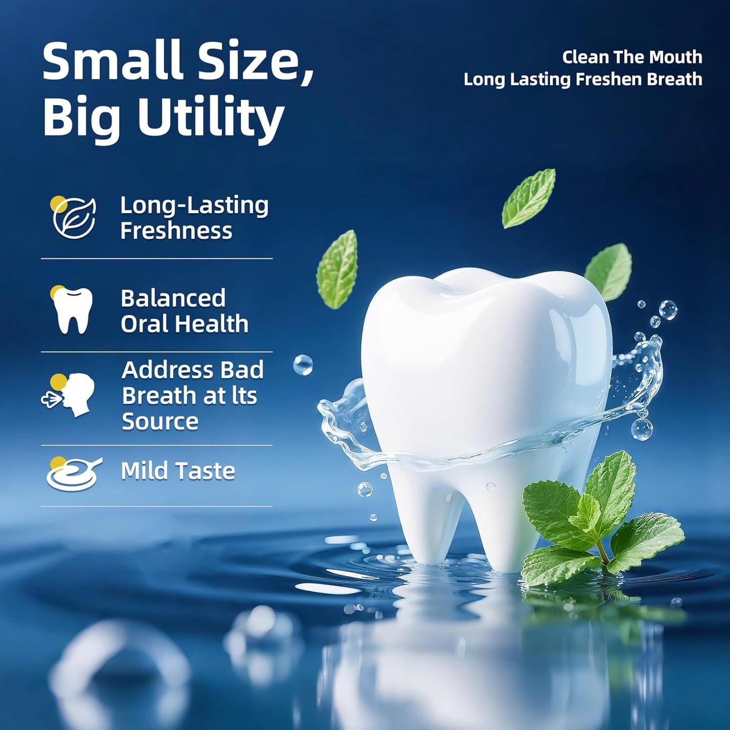 RAZOKO Mouthwash Travel Size-Portable Fresh Mint Packets,Alcohol & Fluoride Free Mouthwash,Disposable Oral Care Strips