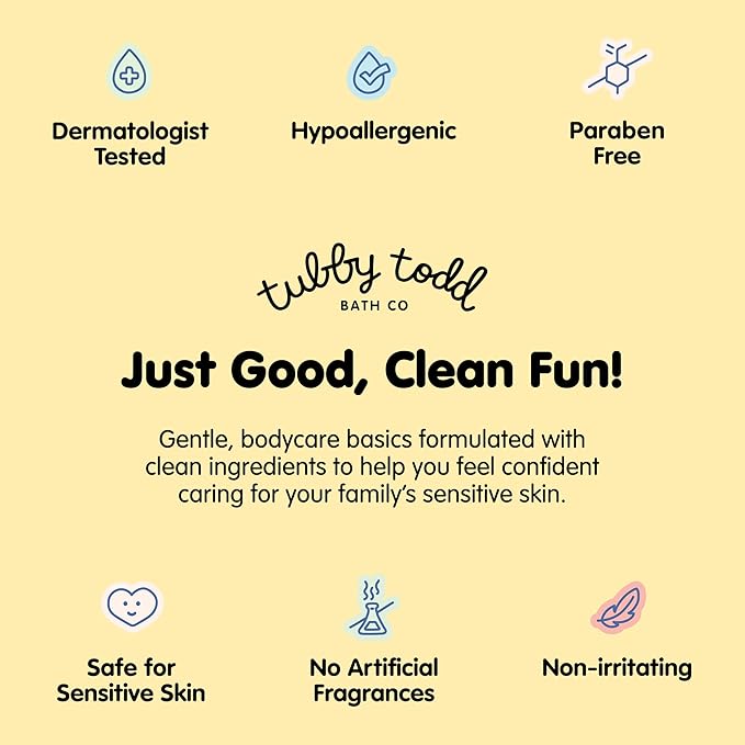 TUBBY TODD Best Kids Face Wash 2pk – Gel-to-Foam Facial Cleanser – Clarifies & Brightens – With Willow Bark & Hibiscus Enzyme – Natural Ingredients – Oil-Free Skincare For Kids – 4 fl oz