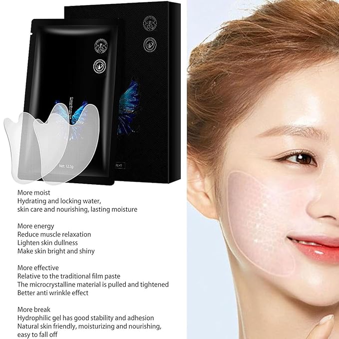 3 Box Face Nutrition Wrinkle Removal Lift Sticker - Microcrystalline Nasolabial Folds Removal Mask Laugh Line Lifting Mask Nasolabial Fold Stickers Facial Wrinkle Patches (Facial Care)