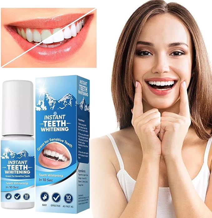 Tooth Paint, Instant Teeth Whitening Paint, Portable Tooth Polish Uptight White, Gentle, Natural, for Regain Confident Smile