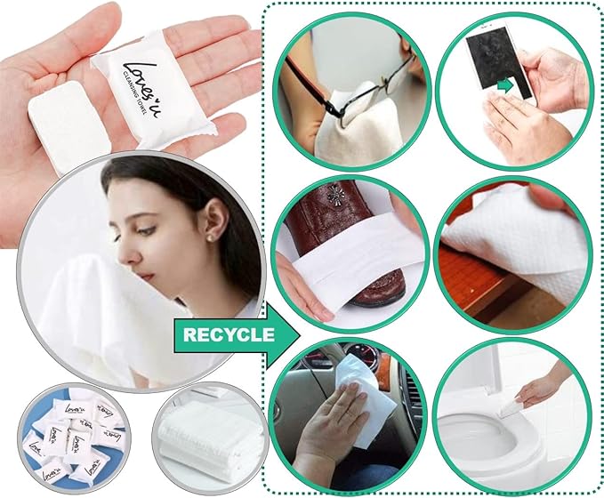 Compressed Washcloths Towels, Premium Disposable Wash Cloths for Travel Camping