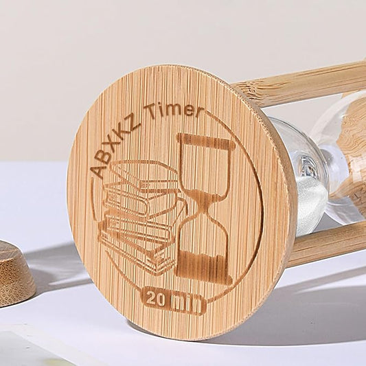 20 Minute Hourglass, Wood Sand Timer, Mini Sand Watch 20 Min,Unbreakable Sandglass, Teachers Classroom Time, Toothbrush Timer, White