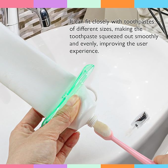5pcs Toothpaste Squeezer Plastic Tube Squeezers Tooth Effortless Paste Clip Holder Tool for Toothpaste Cream Cosmetics and Paint (Colorful)