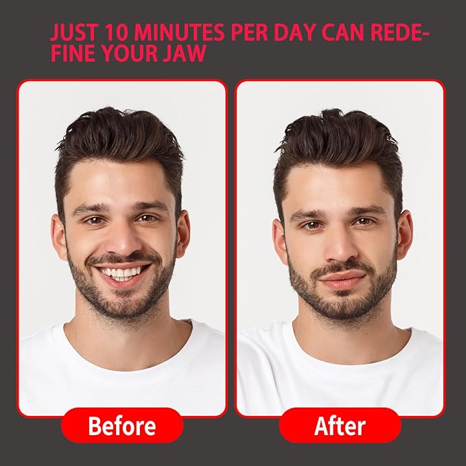 Jaw Exerciser - 3 Resistance Levels (6) Silicone Jawline Exerciser Tablets, Jawline Trainer for a More Contoured face!