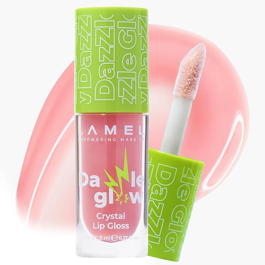 Lamel Dazzle Glow Crystal Clear Lip Gloss - Hydrating Lip Gloss - Non Sticky - Colored - Moisturizing - №402 Soulmate