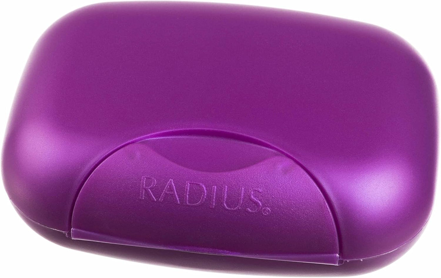 RADIUS Toothbrush Portable Travel Case Kit Standard Toothbrush Soap Razor Case Storage Box for Travel BPA Free 3 Count - Amethyst Purple
