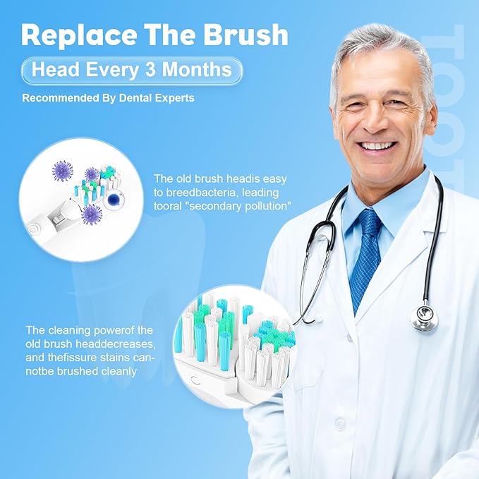 12 Pcs Fit for Oral B Toothbrush Heads Dual Clean Replacements Attachment Spin Brush Head Sensitive Refill Accessories fit for 4732 3733 4734