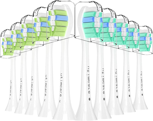 Replacement Toothbrush Heads Compatible with Philips Sonicare Electric Toothbrushes, Electric Brush Head Refills Fit for Philips Sonic Care snap-on Handles, 10Pack