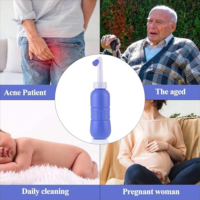 Portable Bidet Bottle for Travel Personal Hygiene Care Manual Bidet (11in)