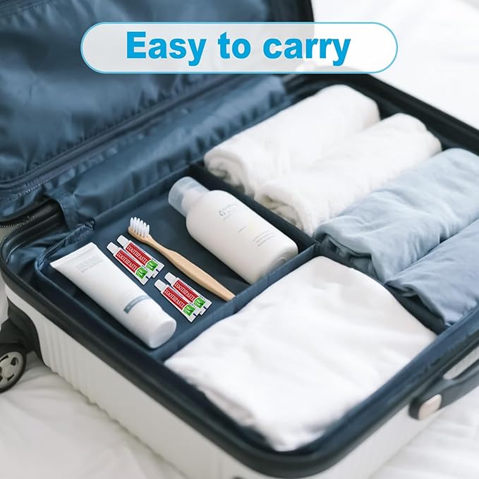 60 Tubes Travel Size Toothpaste in Bulk, Disposable Mini Mint Compact Small Pocket Size Essential Toothpaste for Vacation Hotel Shelter Homeless Nursing Home Charity Camping Single Use 0.17 oz/ 5g