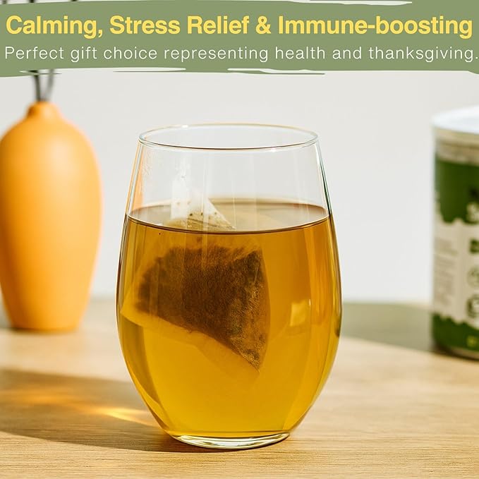 Lemon Balm Tea Bags – 50 Count | Dried Lemon Balm Leaves for Relaxation & Sleep | Calming Herbal Tea | Caffeine-Free