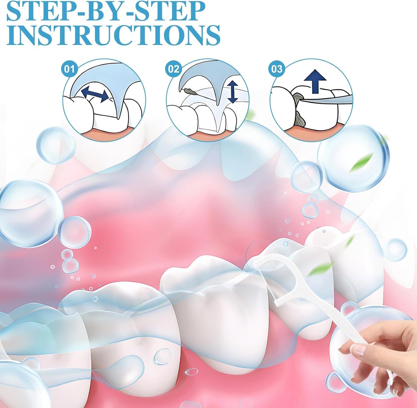 800 Count Dental Floss Picks, Travel Dental Flossers with 8 Portable Case Toothpicks Sticks Dental Tooth Picks Flosser Dental Floss Cleaner Dental Floss Sticks for Family Teeth Cleaning