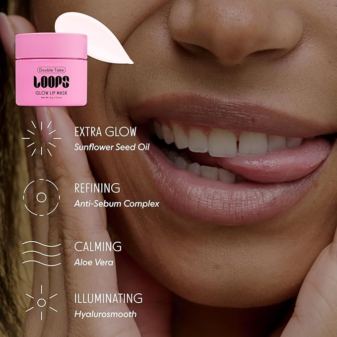 LOOPS Double Take Ultra Hydrating Mini Lip Mask - Soften, Sooth, and Replenish Hydration Beyond the Surface - Lip Balm - Gifts for Women