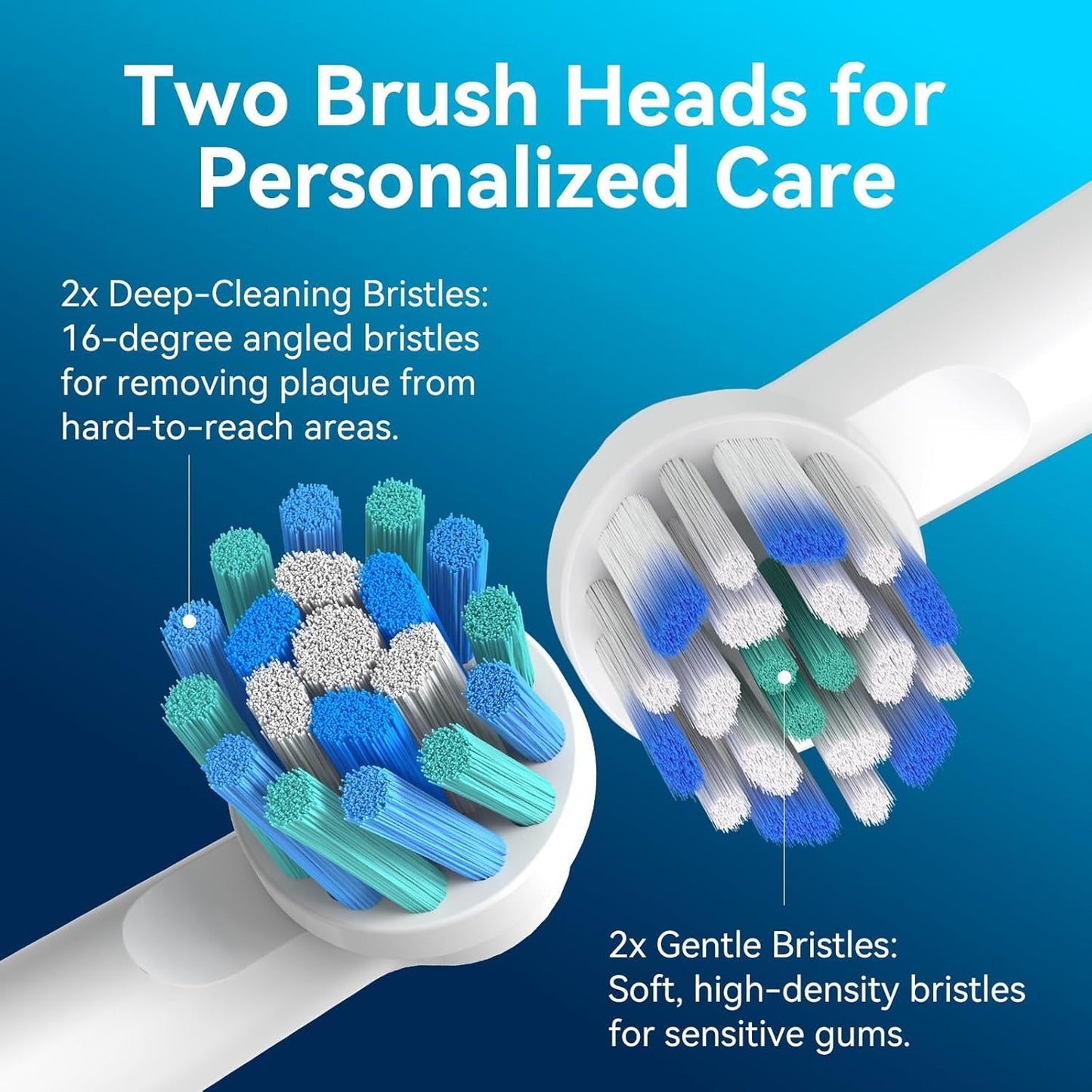 SEAGO Rotating Electric Toothbrush with 8 Round Brush Heads, with 5 Cleaning Modes, Sonic Technology Whitening Teeth in 14 Days, for Adult and Kids，SG-2603 (Black)