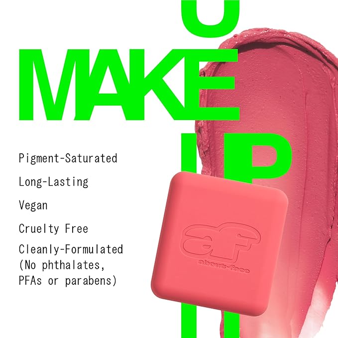 about-face Cheek Freak Blush Balm – Buildable Cream Blush with Hyaluronic Acid & Meadowfoam Seed Oil – Vegan, Cruelty-Free, Clean Beauty – 0.35 oz (Champagne Room – Watermelon Pink)