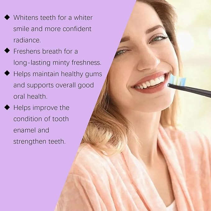 2025 New Whitening Purple Toothpaste,3X White Brilliance Toothpaste, Fluoride-Free Teeth Whitening,Tooth Stain Removal Colour Corrector (1)