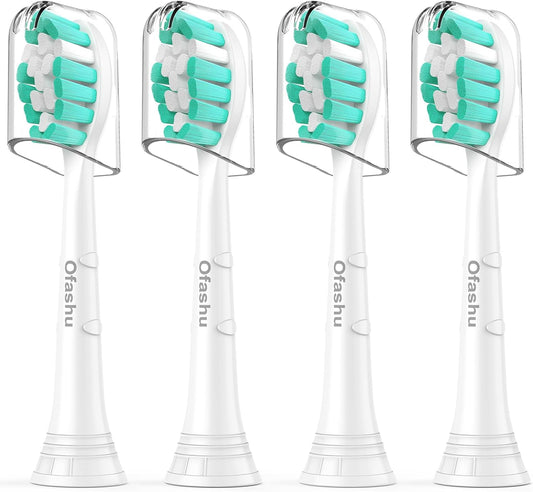 Electric Toothbrush Replacement Heads Compatible with Philips Sonicare ProtectiveClean 2 Series Plaque Control 4100 5100 6100 9024 6064, White, 4 Sonic Brush Head