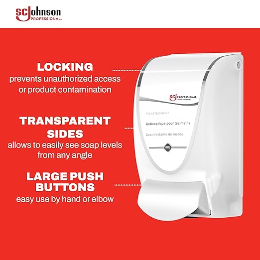 SC Johnson Professional InstantFoam Hand Sanitizer Starter Kit with Dispenser and 1L Foam Hand Sanitizer Cartridge