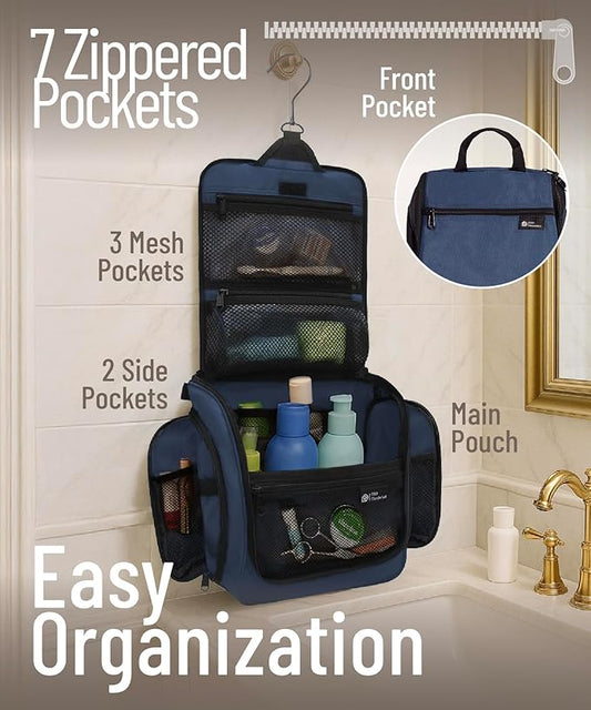 DD D&D Wanderlust D&D Hanging Travel Toiletry Bag for Men and Women – Cosmetics, Makeup and Toiletries Organizer Kit with 10 Compartments