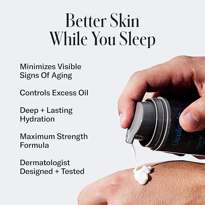 Geologie Retinol Anti-Aging Face Cream | Advanced .3% Retinol Formula for Effective Results | Reduce Fine Lines & Wrinkles | Protect & Repair Skin With Hyaluronic Acid & Niacinamide | For Men & Women
