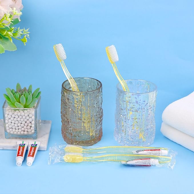 Disposable Toothbrush with Toothpaste Set Bulk, Individually Wrapped Soft Bristles Travel Size Medium Manual Toothbrushes Kit for Hotel/Travel/ Business/Donation/Homeless/Charity/Camping (200 Pack)