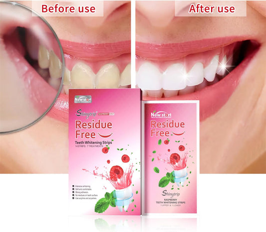 Teeth Whitening Strips for Sensitive Teeth - Results in 7 Days, Rave Reviews, Professional, 7 Non-Slip Strips Whitestrip Stains Remover for Coffee, Wine, Tobacco, Smoking