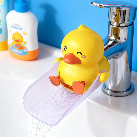 Skyroku Duck-Tastic Faucet Extender for Toddlers – Kicking Legs Fun! Splash-Proof & Easy Install Sink Extender for Kids