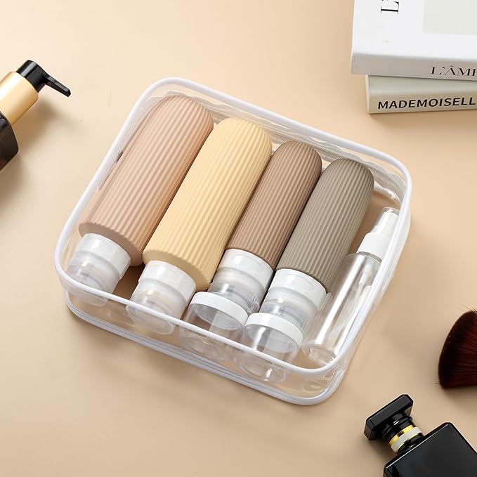 16 Pack Travel Bottles for Toiletries, Large 6oz Silicone Travel Containers, Leak Proof Refillable Liquid Shampoo And Conditioner Travel Essentials